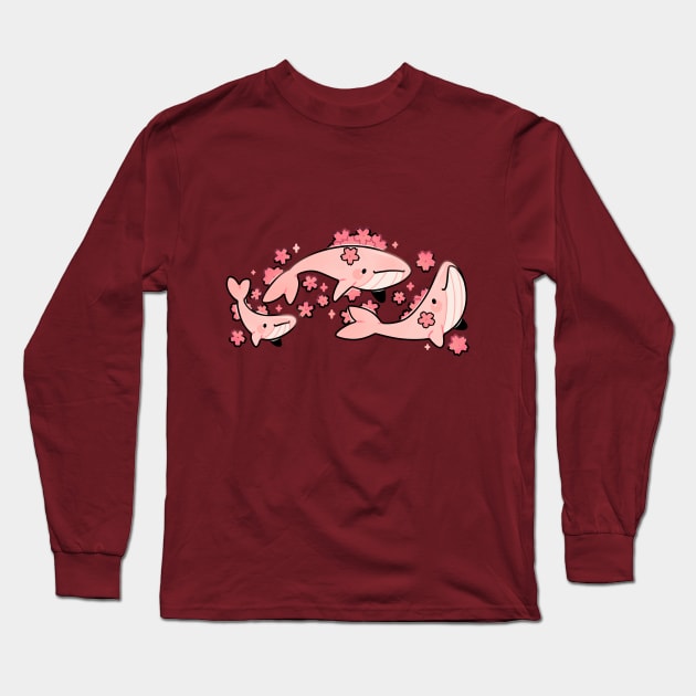 Whale watching Long Sleeve T-Shirt by Lemonscribs